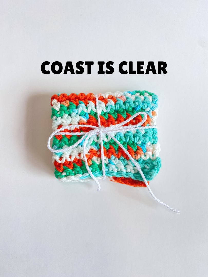 Costal Ombre Washcloth Singles Mix & Match 100% Cotton Crochet Dish Cloth