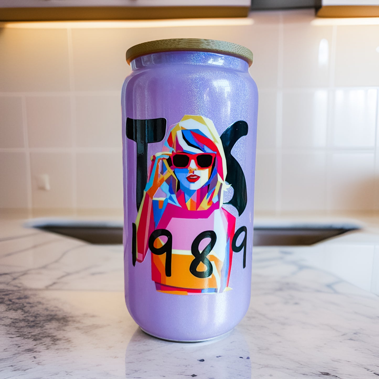 Retro Taylor 16 Ounce Glass Cup