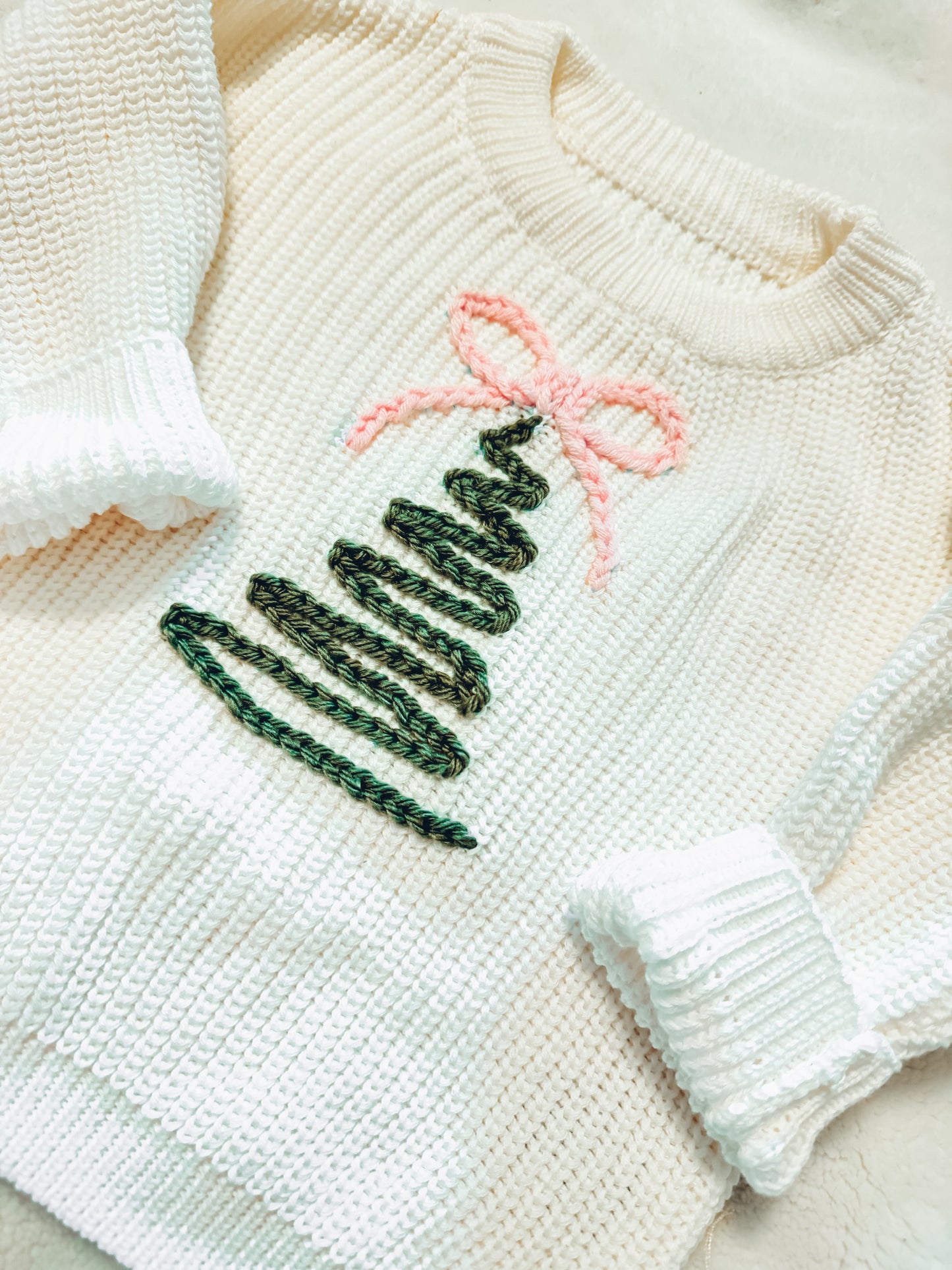 Baby & Toddler Chunky Knit Christmas Bow Sweater