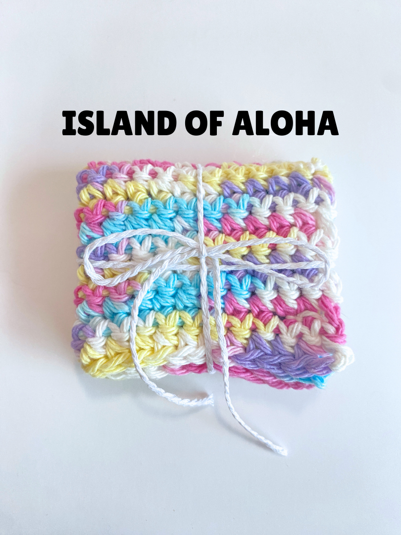 Costal Ombre Washcloth Singles Mix & Match 100% Cotton Crochet Dish Cloth