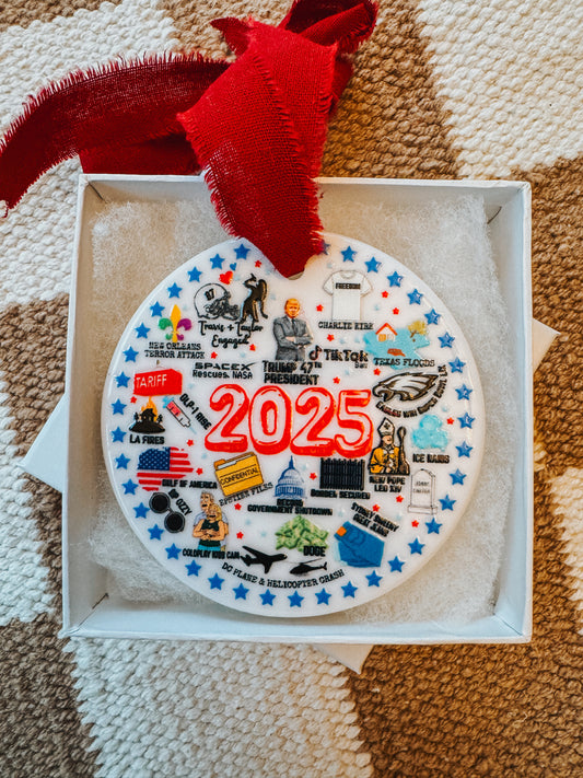 2025 Commemorative Ornament Year In Review Keepsake