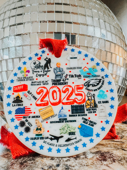 2025 Commemorative Ornament Year In Review Keepsake