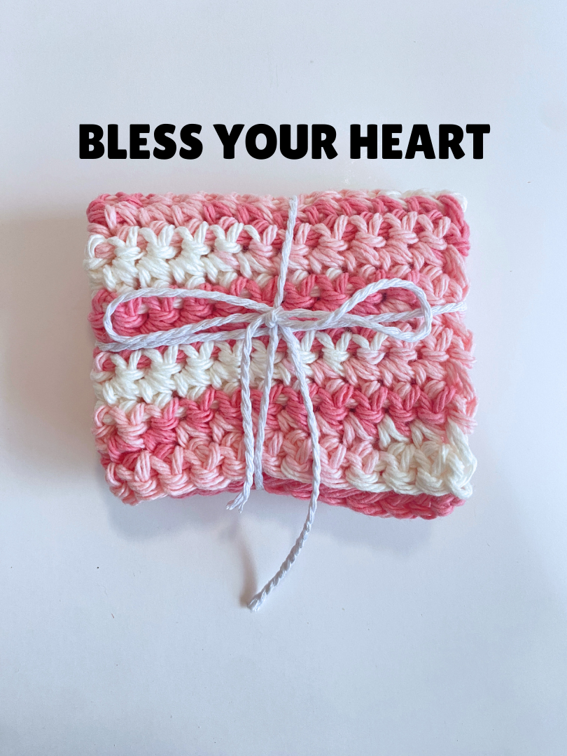 Pink Ombre Washcloth Singles Mix & Match 100% Cotton Crochet Dish Cloth