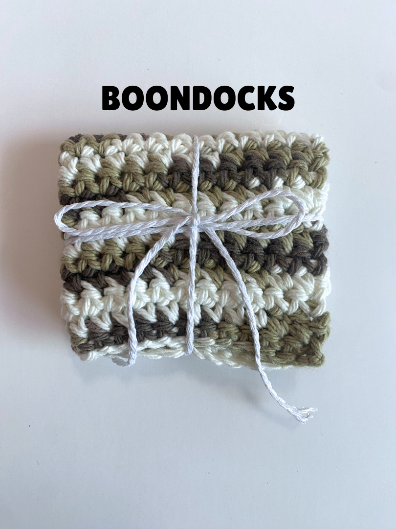 Neutral Ombre Washcloth Singles Mix & Match 100% Cotton Crochet Dish Cloth
