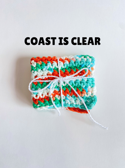 Costal Ombre Washcloth Singles Mix & Match 100% Cotton Crochet Dish Cloth