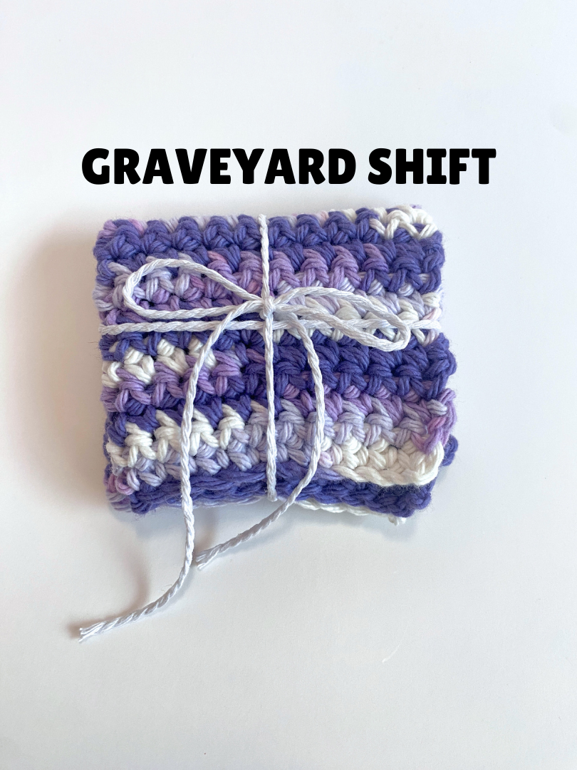 Lavender Ombre Washcloth Singles Mix & Match 100% Cotton Crochet Dish Cloth