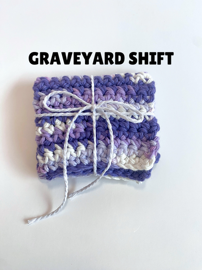 Lavender Ombre Washcloth Singles Mix & Match 100% Cotton Crochet Dish Cloth