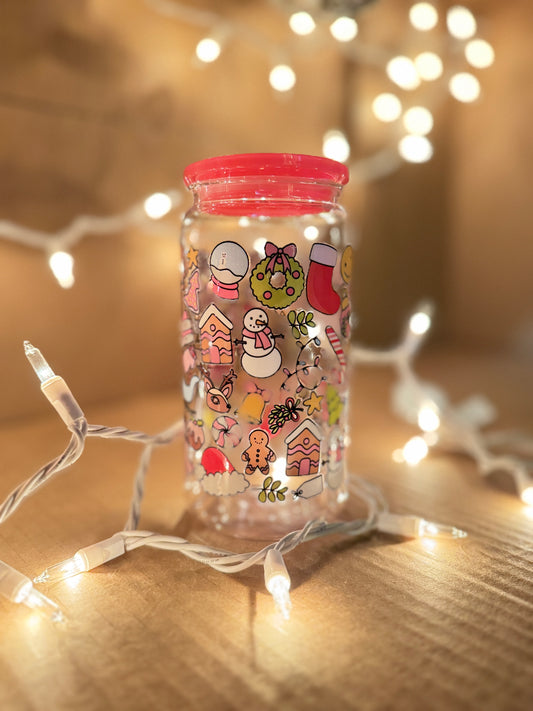 Christmas Stuff Acrylic 16 Ounce Cup with Lid and Straw