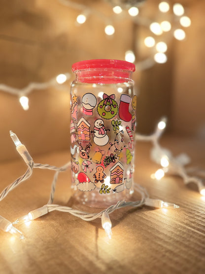 Christmas Stuff Acrylic 16 Ounce Cup with Lid and Straw