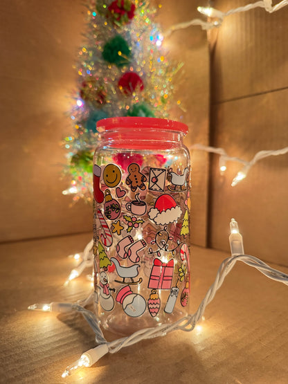 Christmas Stuff Acrylic 16 Ounce Cup with Lid and Straw