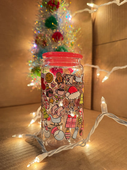 Christmas Stuff Acrylic 16 Ounce Cup with Lid and Straw
