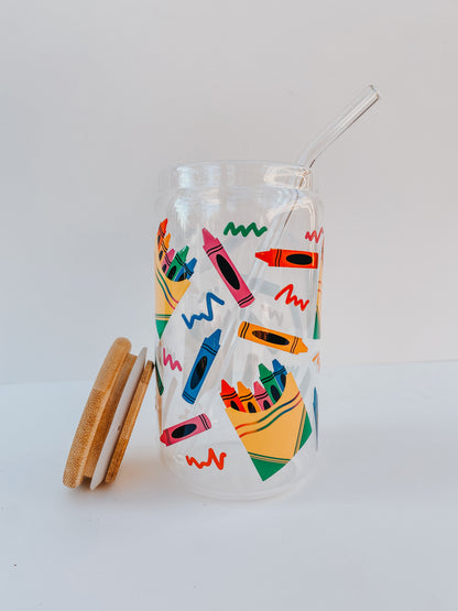 Color Splash 16 Ounce Glass Cap
