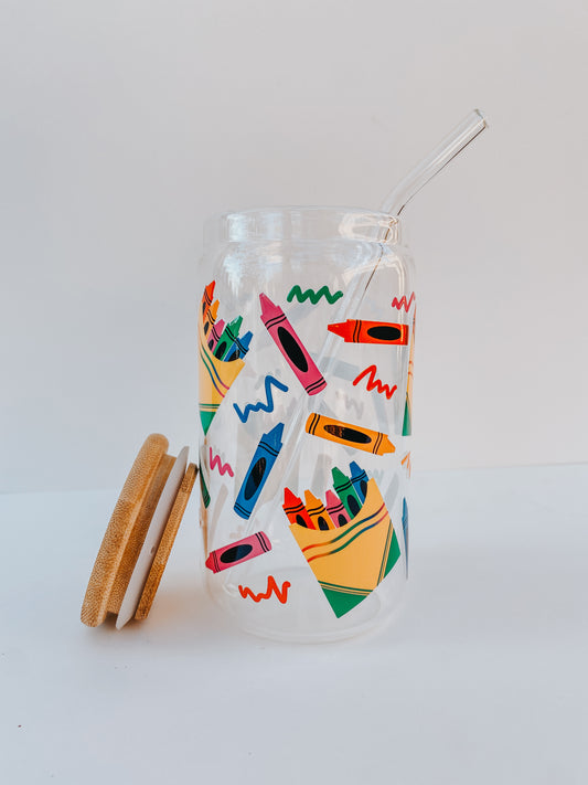 Color Splash 16 Ounce Glass Cap