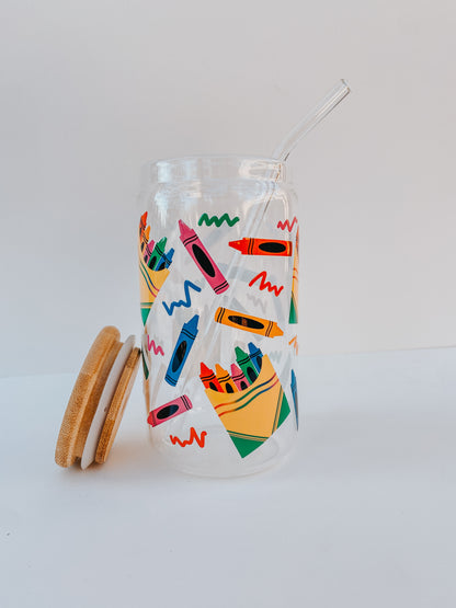 Color Splash 16 Ounce Glass Cap