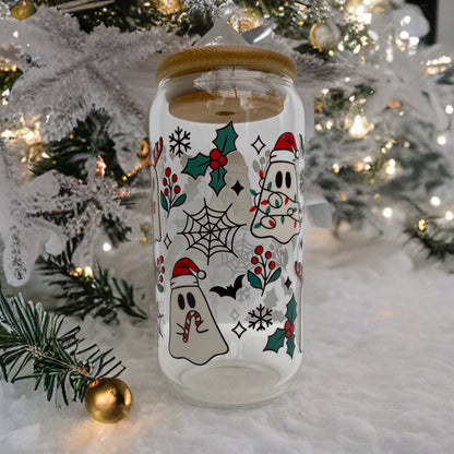 Christmas Spirit 16 Ounce Glass Can
