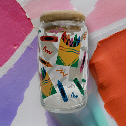 Color Splash 16 Ounce Glass Cap
