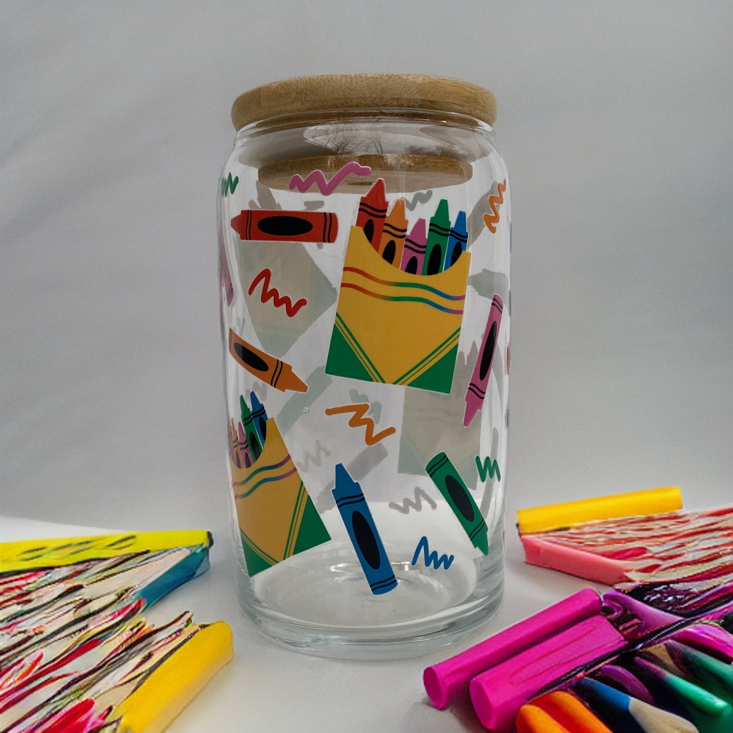 Color Splash 16 Ounce Glass Cap