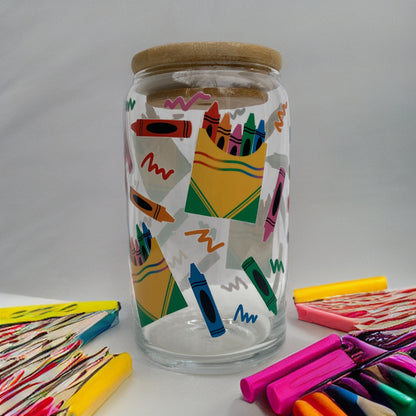 Color Splash 16 Ounce Glass Cap