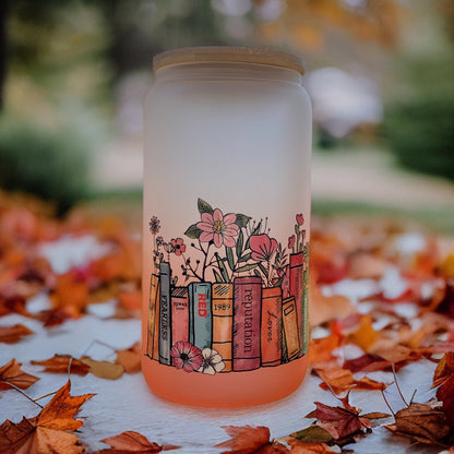 TS All Booked Up 16 Ounce Glass Cup
