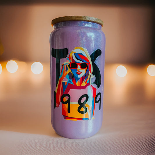 Retro Taylor 16 Ounce Glass Cup