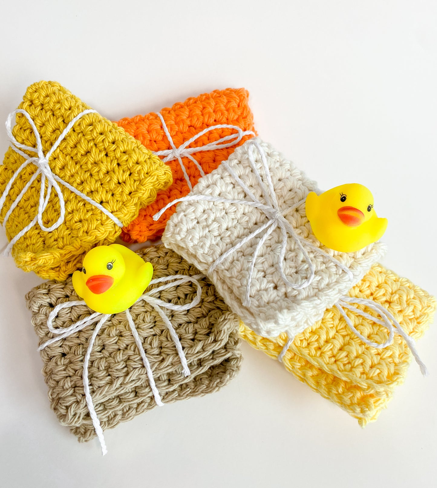 Neutral Washcloth Solid Singles 100% Cotton Handmade
