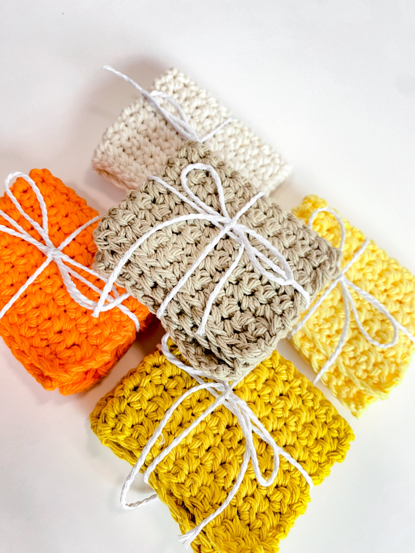 Neutral Washcloth Solid Singles 100% Cotton Handmade