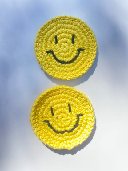 Cute Car Coasters Crochet 100% Cotton Washable Cup Holder Coasters