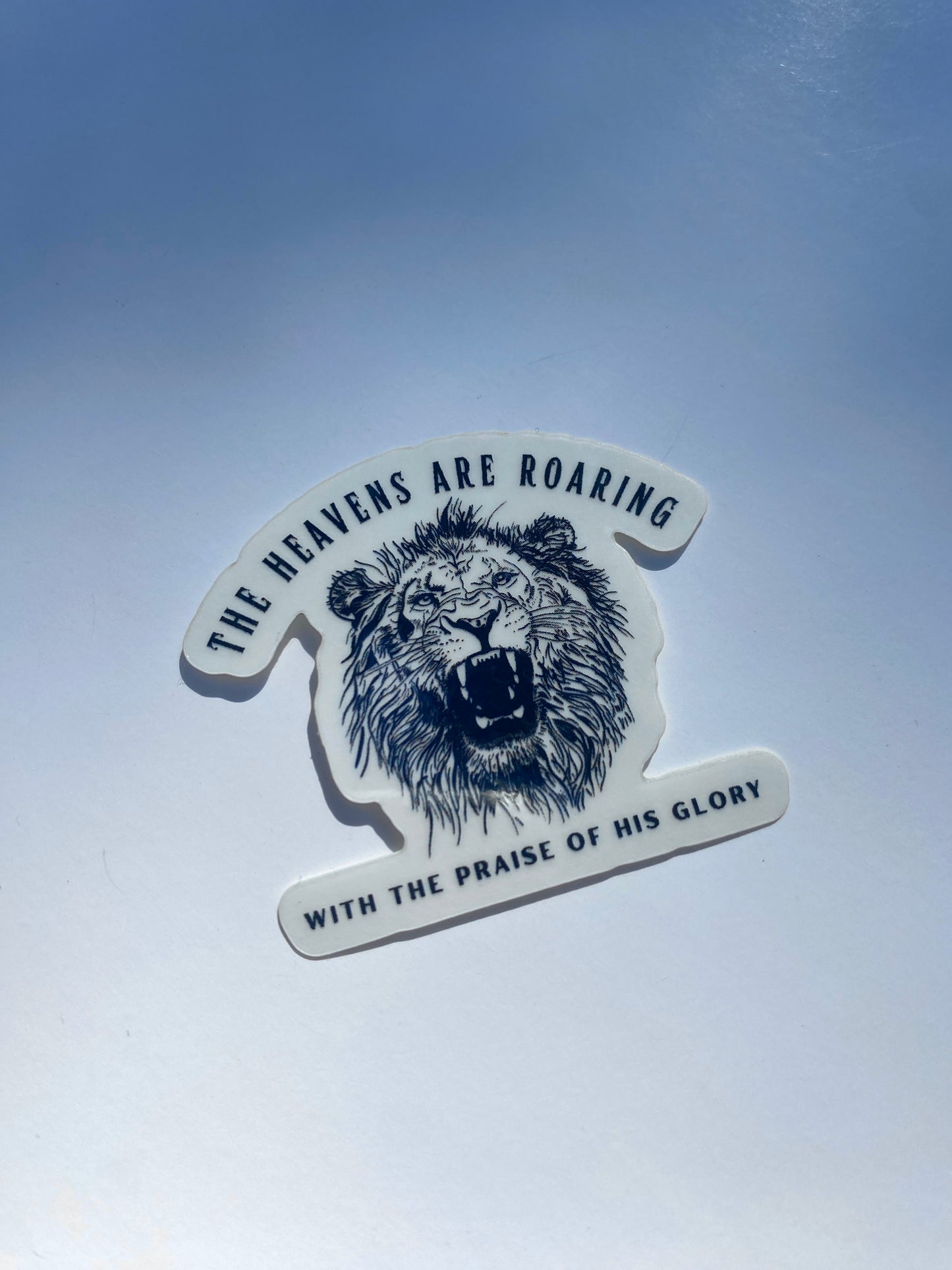 Heaves are Roaring Transparent Waterproof Sticker