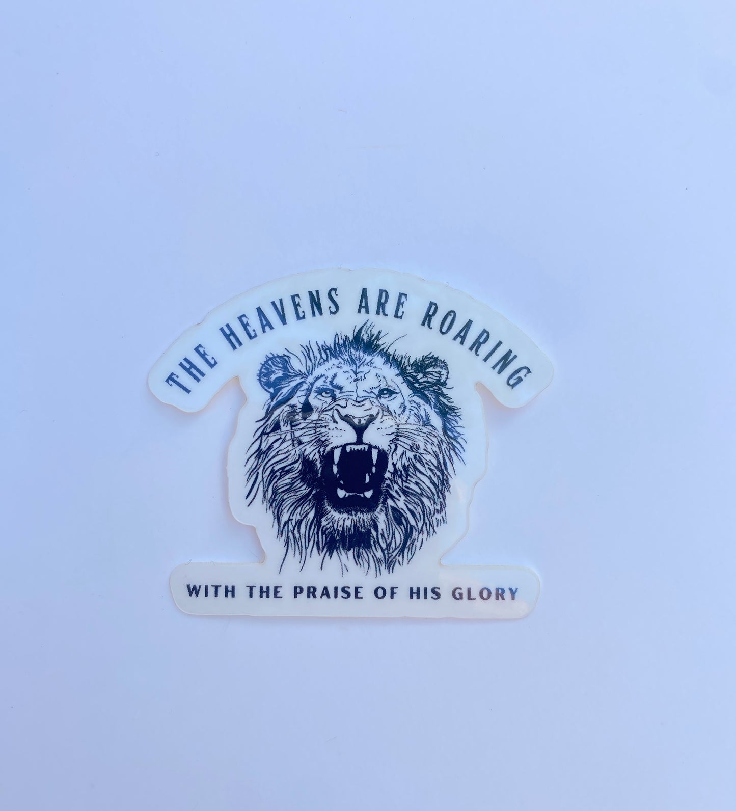 Heaves are Roaring Transparent Waterproof Sticker