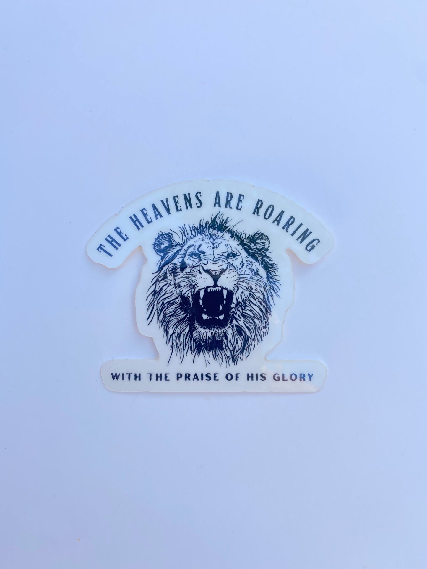 Heaves are Roaring Transparent Waterproof Sticker