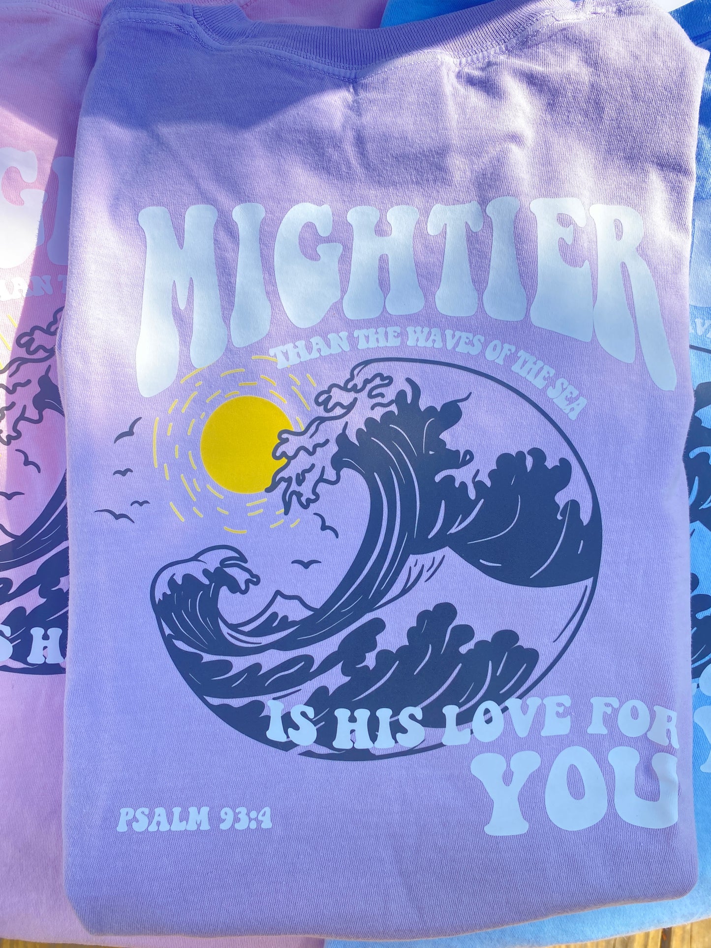 Mightier Beach Unisex T-Shirt Hand Drawn Design