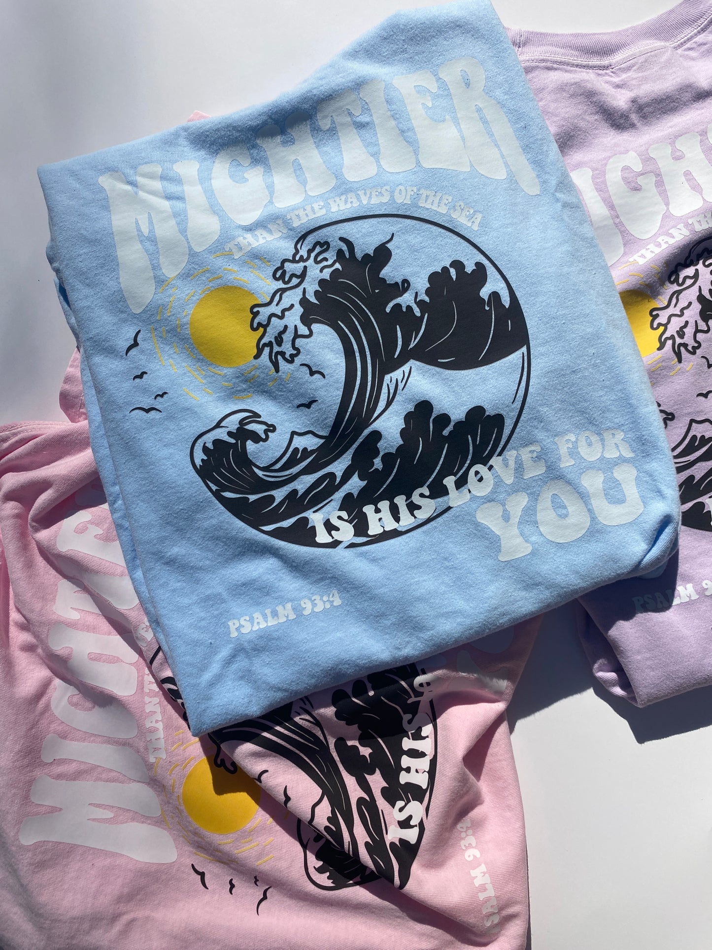 Mightier Beach Unisex T-Shirt Hand Drawn Design