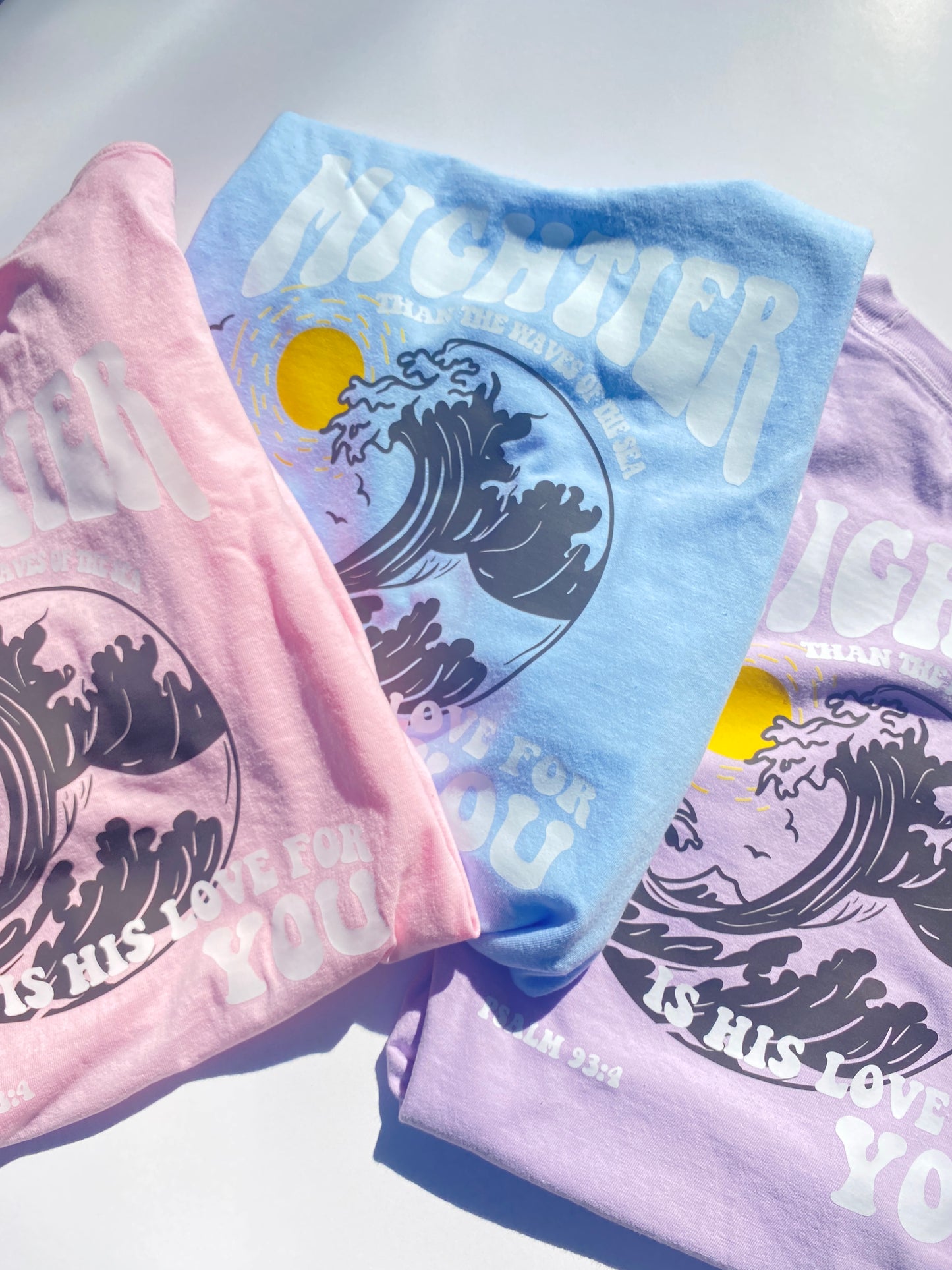 Mightier Beach Unisex T-Shirt Hand Drawn Design