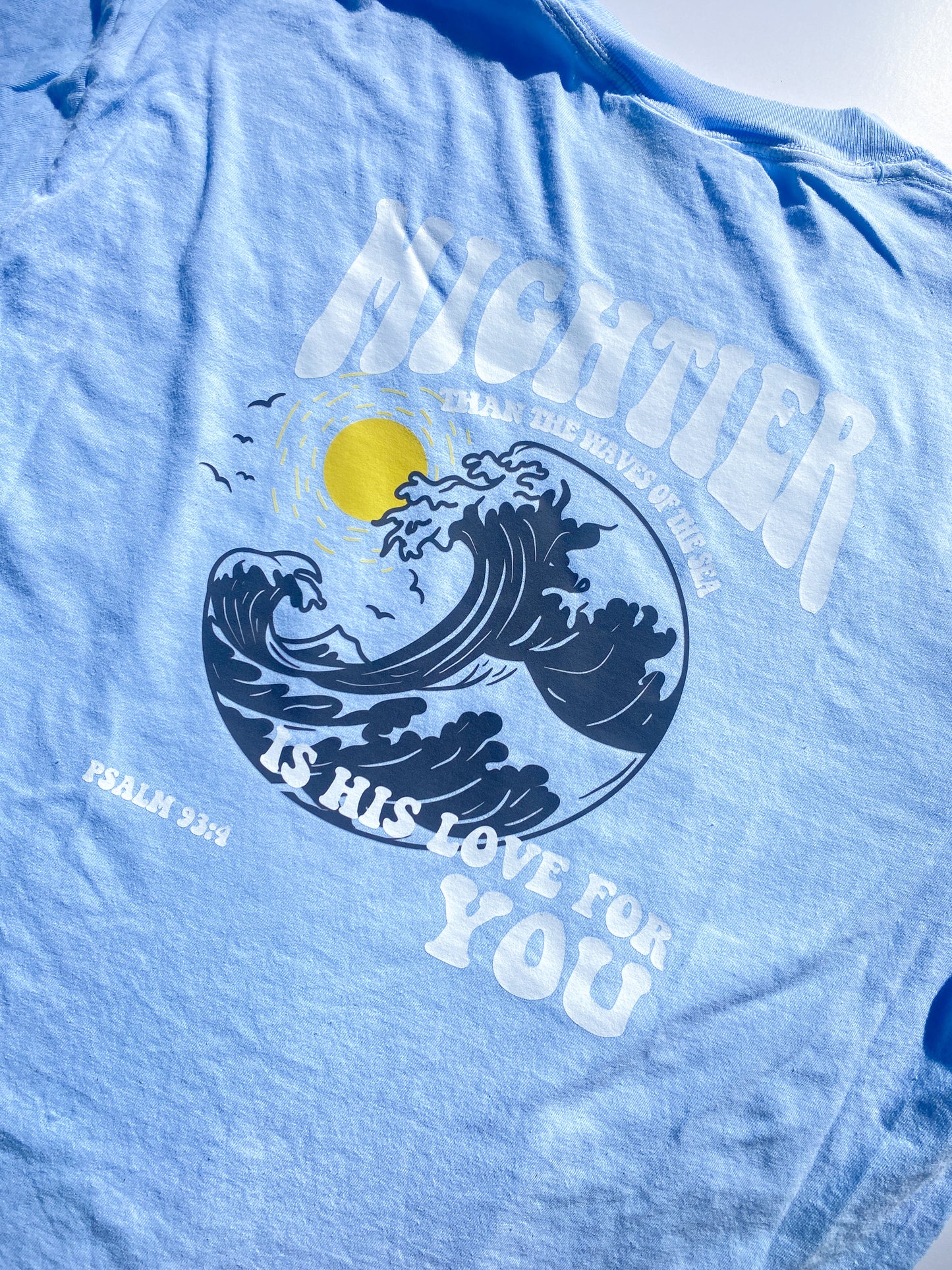 Mightier Beach Unisex T-Shirt Hand Drawn Design
