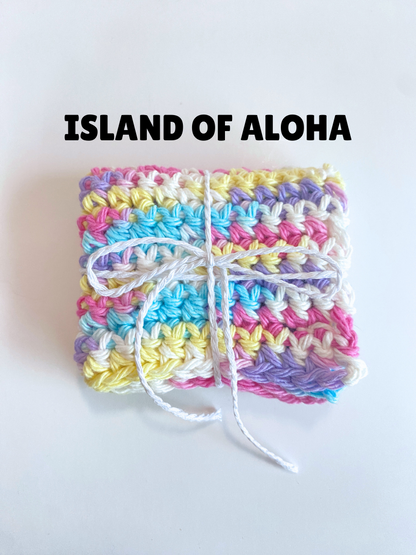 Pink Ombre Washcloth Singles Mix & Match 100% Cotton Crochet Dish Cloth