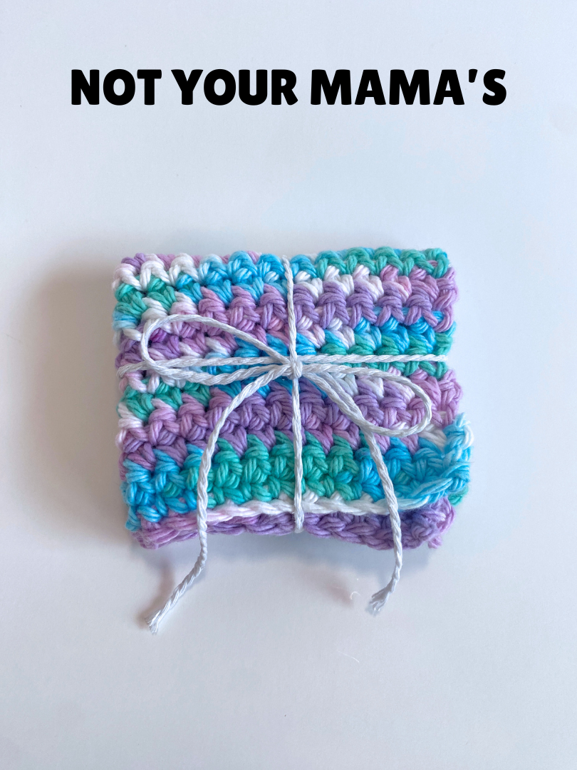 Lavender Ombre Washcloth Singles Mix & Match 100% Cotton Crochet Dish Cloth