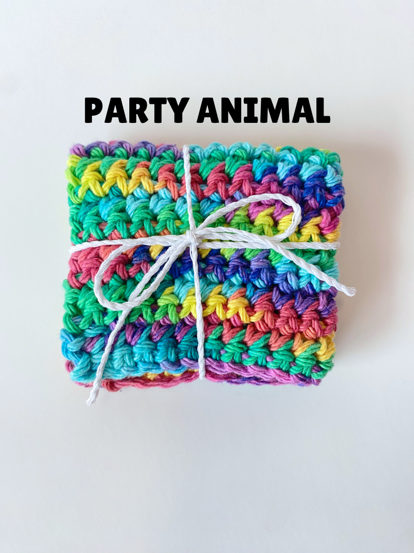 Green Ombre Washcloth Singles Mix & Match 100% Cotton Crochet Dish Cloth