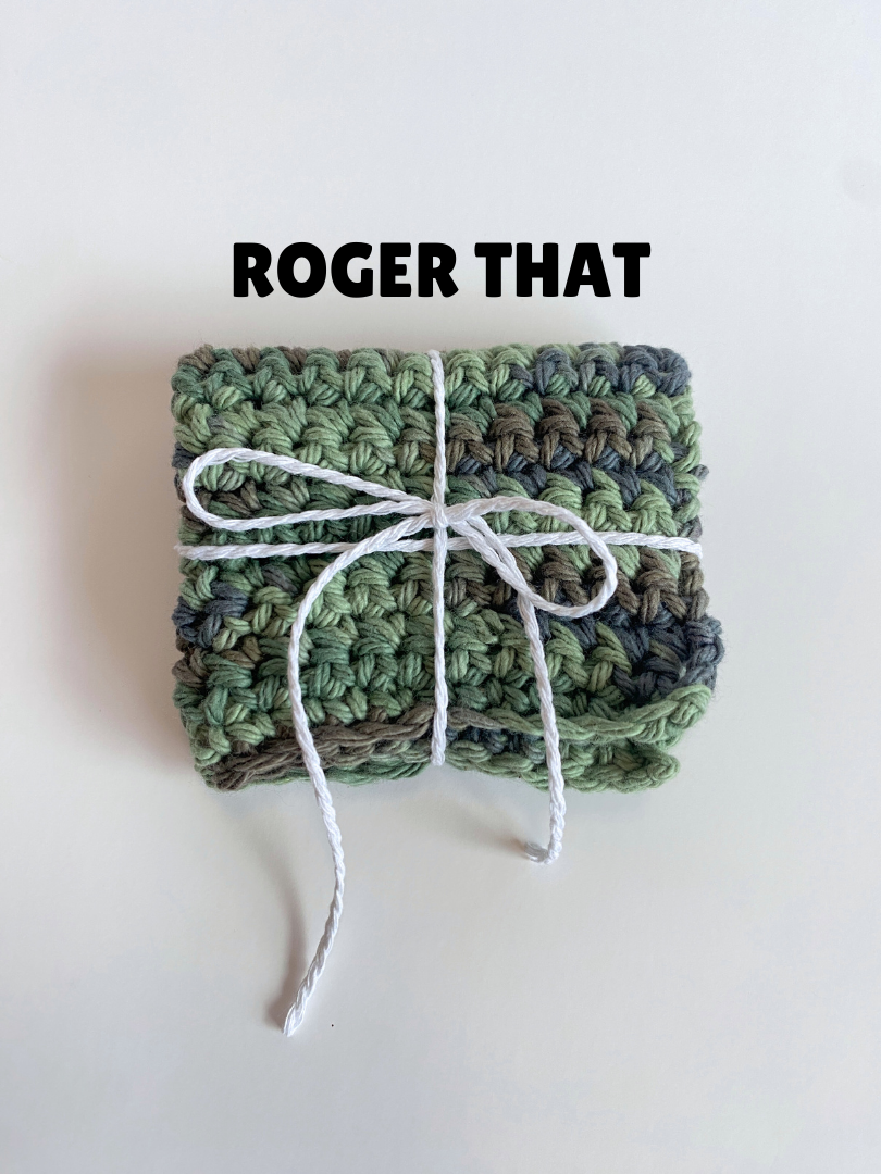 Green Ombre Washcloth Singles Mix & Match 100% Cotton Crochet Dish Cloth