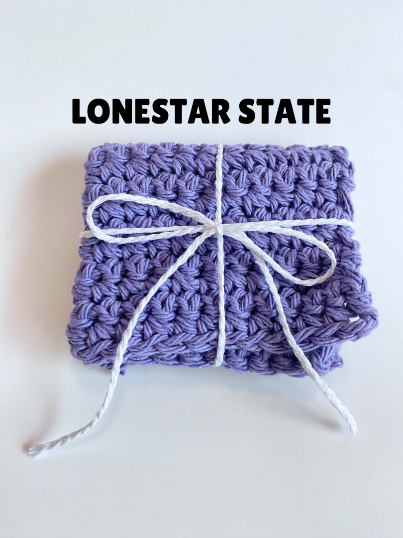 Purple Solid Washcloth Solid Singles 100% Cotton Handmade