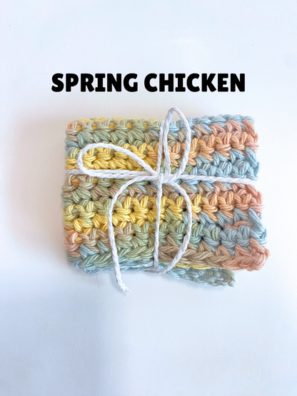 Neutral Ombre Washcloth Singles Mix & Match 100% Cotton Crochet Dish Cloth