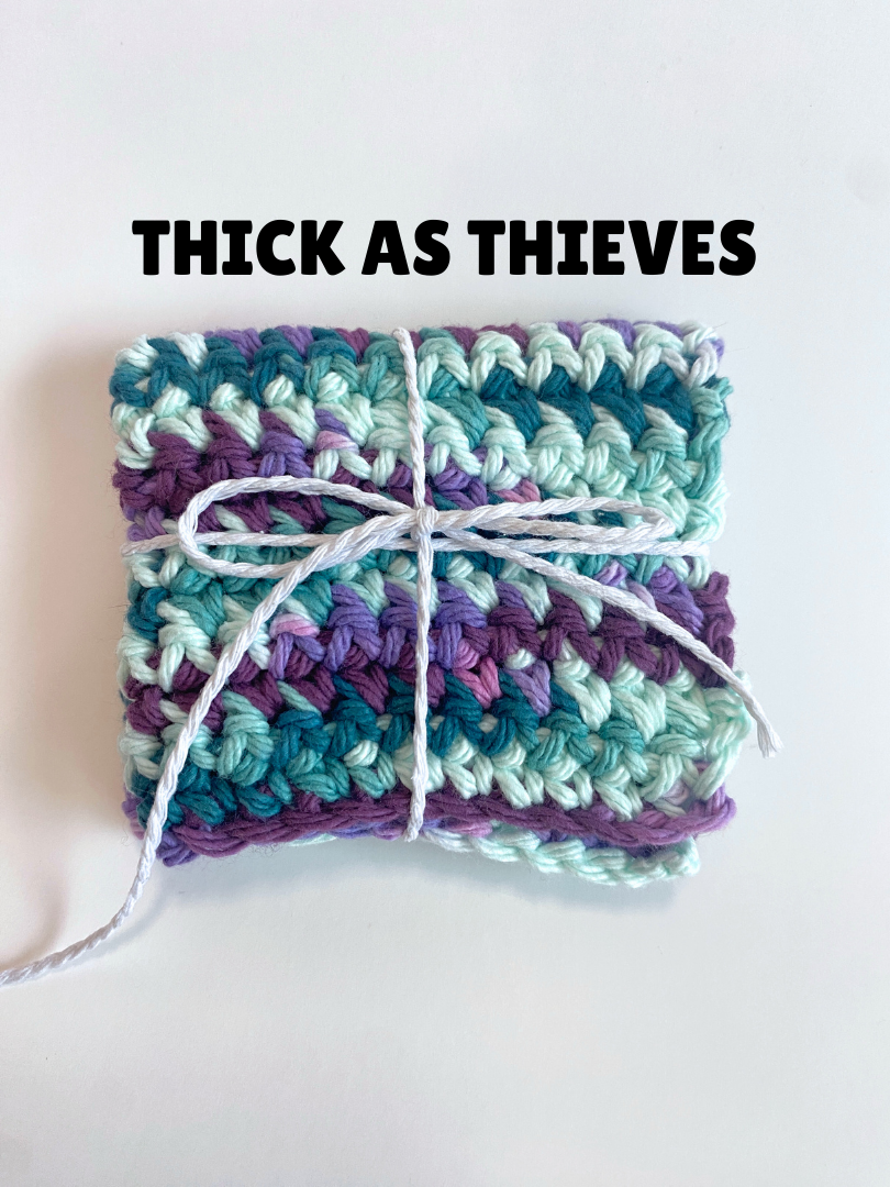 Green Ombre Washcloth Singles Mix & Match 100% Cotton Crochet Dish Cloth