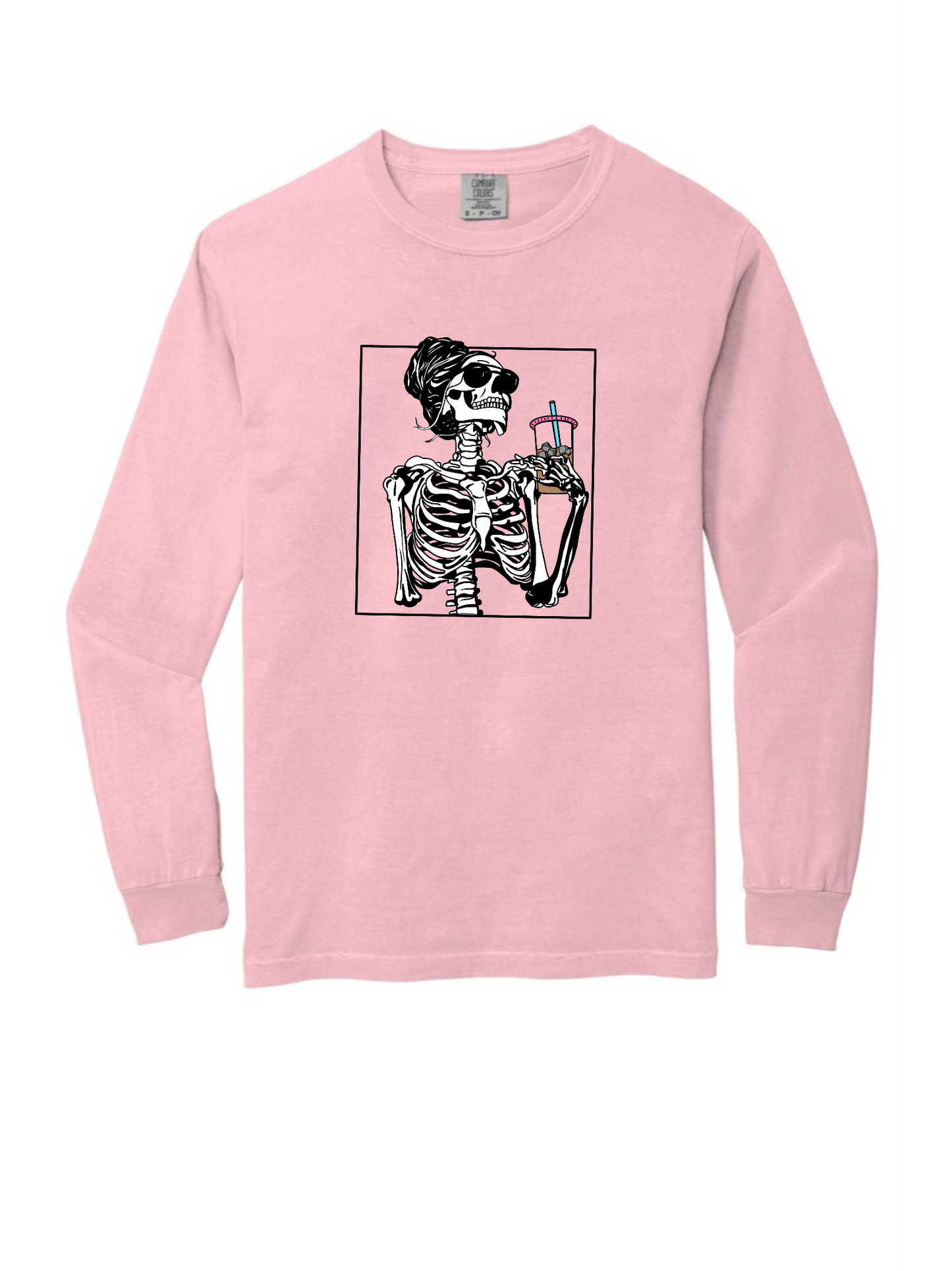Caffeinated Skelly Long Sleeve T-Shirt