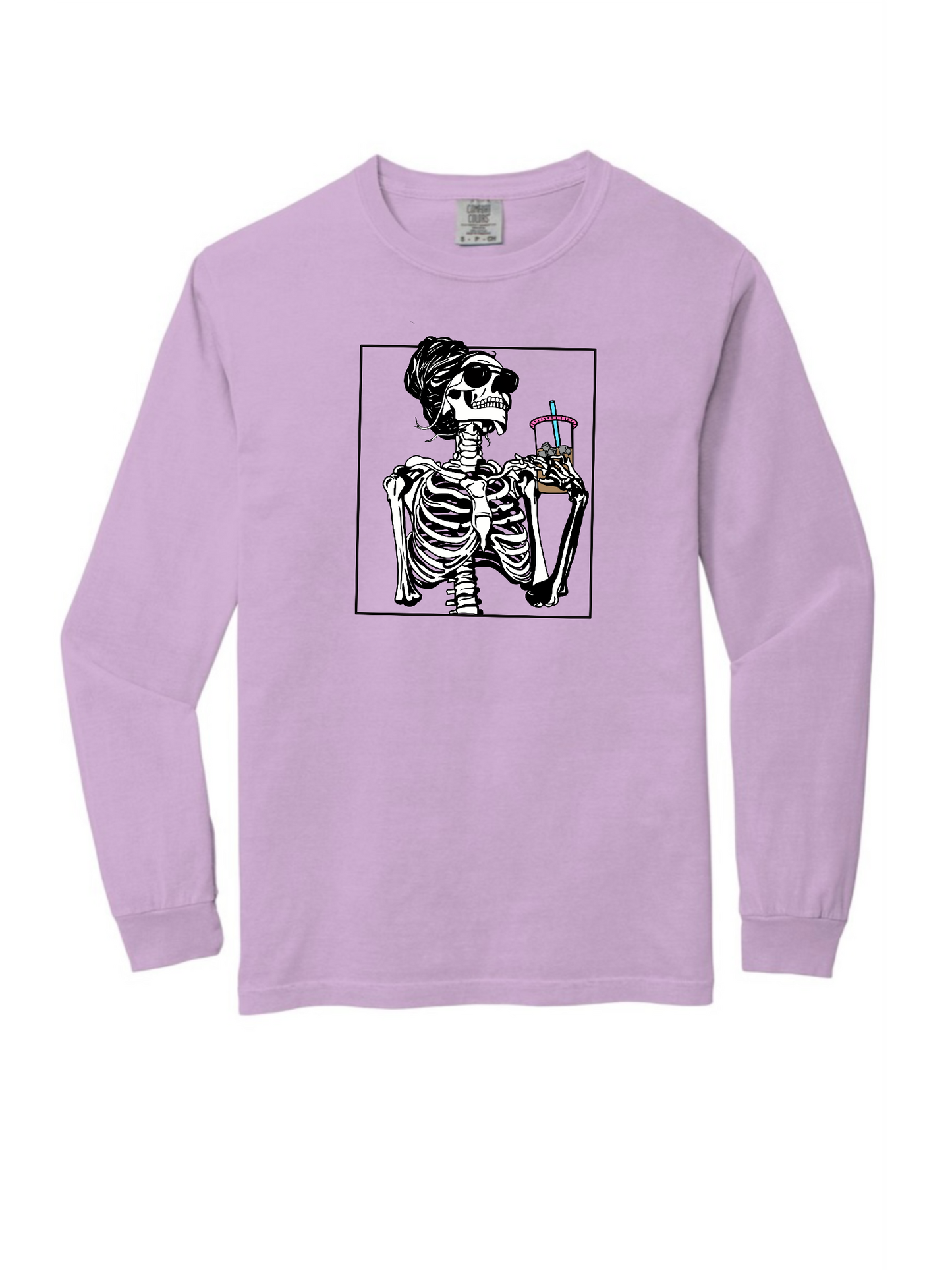 Caffeinated Skelly Long Sleeve T-Shirt