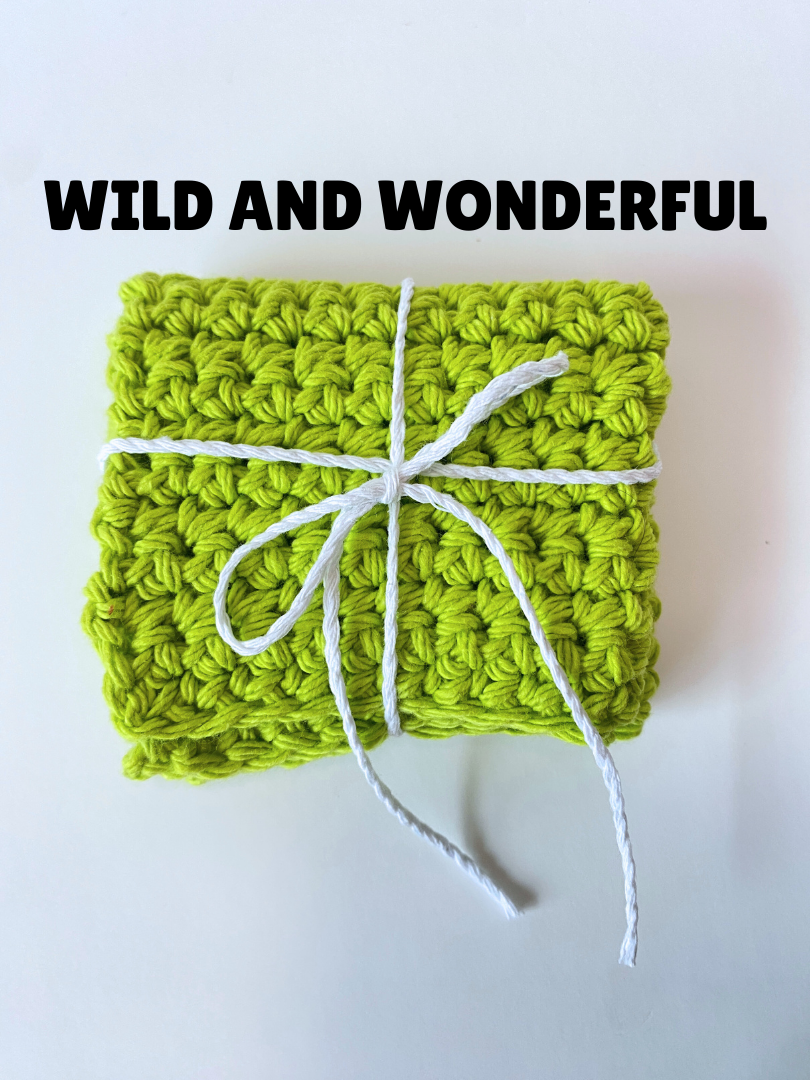 Bright Solid Washcloth Solid Singles 100% Cotton Handmade
