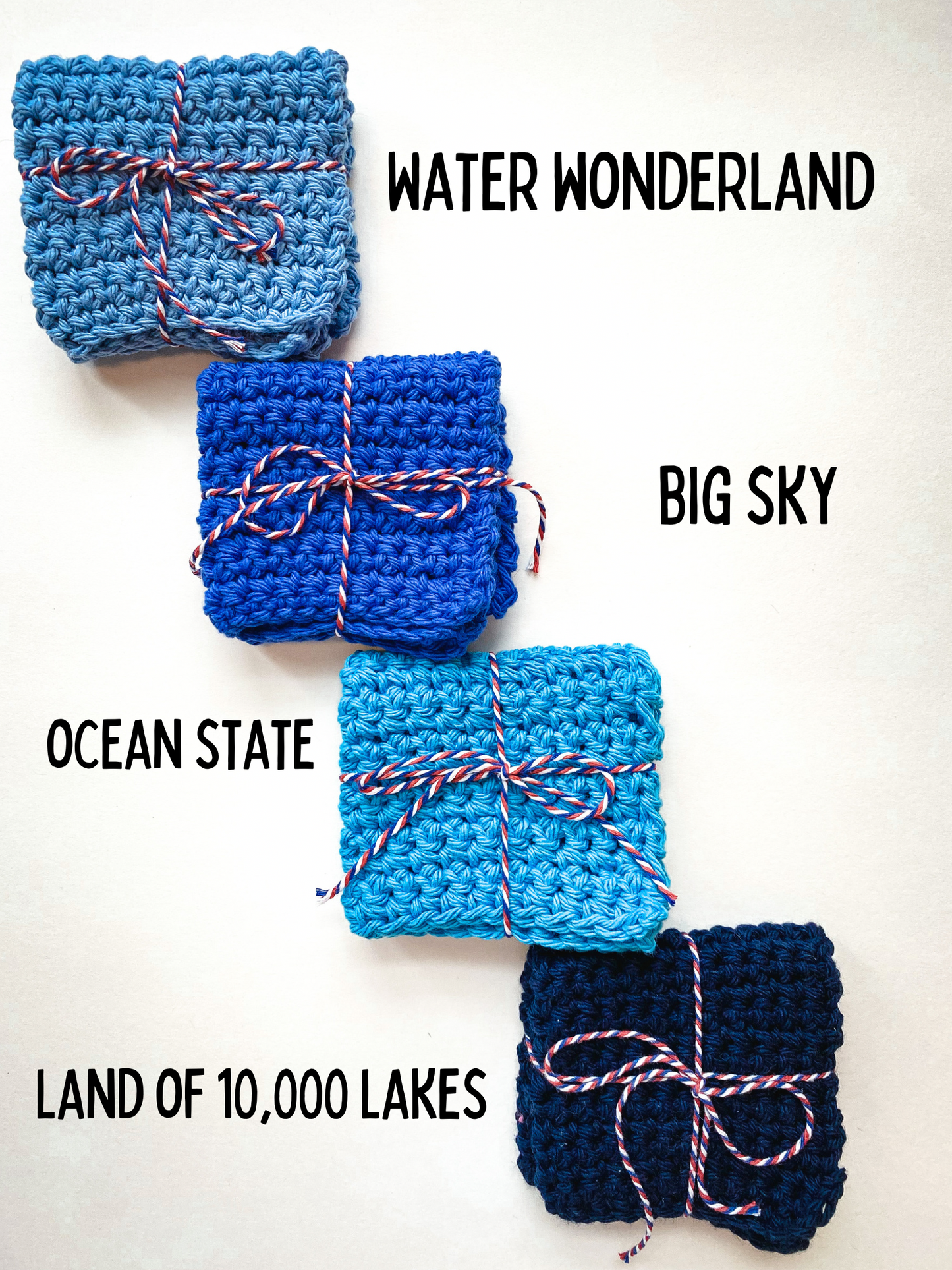Washcloth Single Mix n' Match Crochet Dishcloth - Gifts under $5